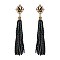 Chic Stone & Bead Tassle Post Earrings SLEY8931