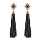 Chic Stone & Bead Tassle Post Earrings SLEY8931