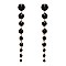 FASHIONABLE ROUND STONE DANGLE POST EARRING