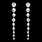 FASHIONABLE ROUND STONE DANGLE POST EARRING
