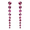 FASHIONABLE ROUND STONE DANGLE POST EARRING