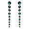 FASHIONABLE ROUND STONE DANGLE POST EARRING