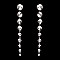 FASHIONABLE ROUND STONE DANGLE POST EARRING