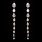 FASHIONABLE TEARDROP STONE DANGLE POST EARRING SLEY8934