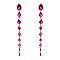 FASHIONABLE TEARDROP STONE DANGLE POST EARRING SLEY8934