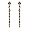 FASHIONABLE TEARDROP STONE DANGLE POST EARRING SLEY8934