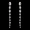 FASHIONABLE TEARDROP STONE DANGLE POST EARRING SLEY8934