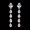 FASHIONABLE FLORAL DROP STONE POST EARRINGS SLEY8935