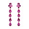 FASHIONABLE FLORAL DROP STONE POST EARRINGS SLEY8935