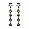 FASHIONABLE FLORAL DROP STONE POST EARRINGS SLEY8935