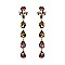 FASHIONABLE FLORAL DROP STONE POST EARRINGS SLEY8935