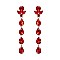 FASHIONABLE FLORAL DROP STONE POST EARRINGS SLEY8935