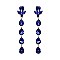 FASHIONABLE FLORAL DROP STONE POST EARRINGS SLEY8935