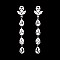 FASHIONABLE FLORAL DROP STONE POST EARRINGS SLEY8935