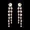 FASHIONABLE DOUBLE ROUND DANGLE POST EARRINGS SLEY8938