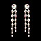 FASHIONABLE DOUBLE ROUND DANGLE POST EARRINGS SLEY8938