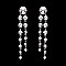 FASHIONABLE DOUBLE ROUND DANGLE POST EARRINGS SLEY8938