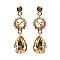 FASHIONABLE RHINESTONE TEADROP POST EARRING SLEY9417