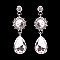 FASHIONABLE RHINESTONE TEADROP POST EARRING SLEY9417