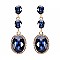 FASHIONABLE 3 TIER OVAL RHINESTONE DROP POST EARRING SLEY9418