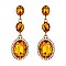 FASHIONABLE 3 TIER OVAL RHINESTONE DROP POST EARRING SLEY9418