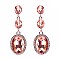 FASHIONABLE 3 TIER OVAL RHINESTONE DROP POST EARRING SLEY9418