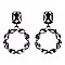 FASHIONABLE RHINESTONE POST EARRING W/ CIRCLE DROP SLEY9419