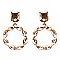 FASHIONABLE RHINESTONE POST EARRING W/ CIRCLE DROP SLEY9419