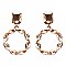 FASHIONABLE RHINESTONE POST EARRING W/ CIRCLE DROP SLEY9419