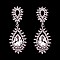 FASHIONABLE TEARDROP FILIGREE STONE EARRING SLEY9420