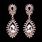 FASHIONABLE TEARDROP FILIGREE STONE EARRING SLEY9420