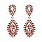 FASHIONABLE TEARDROP FILIGREE STONE EARRING SLEY9420