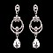 FASHIONABLE RHINESTONE EARRING W/ TEARDROP SLEY9421