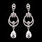 FASHIONABLE RHINESTONE EARRING W/ TEARDROP SLEY9421