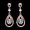 FASHIONABLE DOUBLE TEARDROP RHINESTONE POST EARRINGS SLEY9422