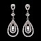 FASHIONABLE DOUBLE TEARDROP RHINESTONE POST EARRINGS SLEY9422