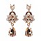 FASHIONABLE RHINESTONE CLUSTER ER W/ TEARDROP SLEY9423