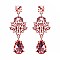 FASHIONABLE RHINESTONE CLUSTER ER W/ TEARDROP SLEY9423