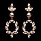 FASHIONABLE RHINESTONE DROP POST EARRING SLEY9424