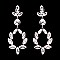 FASHIONABLE RHINESTONE DROP POST EARRING SLEY9424