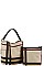 2 IN 1 PLAID CHECK SATCHEL WITH LONG STRAP
