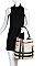 2 IN 1 PLAID CHECK SATCHEL WITH LONG STRAP