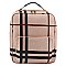 Plaid Check Linen Convertible Backpack