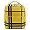 Plaid Check Linen Convertible Backpack