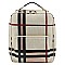 Plaid Check Linen Convertible Backpack