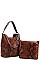 2 IN 1 PYTHON PATTERN DESIGNER TOTE BAG WITH LONG STRAP
