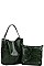 2 IN 1 PYTHON PATTERN DESIGNER TOTE BAG WITH LONG STRAP