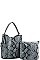 2 IN 1 PYTHON PATTERN DESIGNER TOTE BAG WITH LONG STRAP