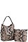 2 IN 1 PYTHON PATTERN DESIGNER TOTE BAG WITH LONG STRAP