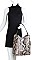 2 IN 1 PYTHON PATTERN DESIGNER TOTE BAG WITH LONG STRAP